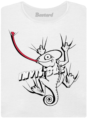 Invisible chameleon dámské tričko s lemem White