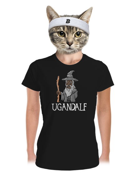 Ugandalf dámské sportovní tričko Black