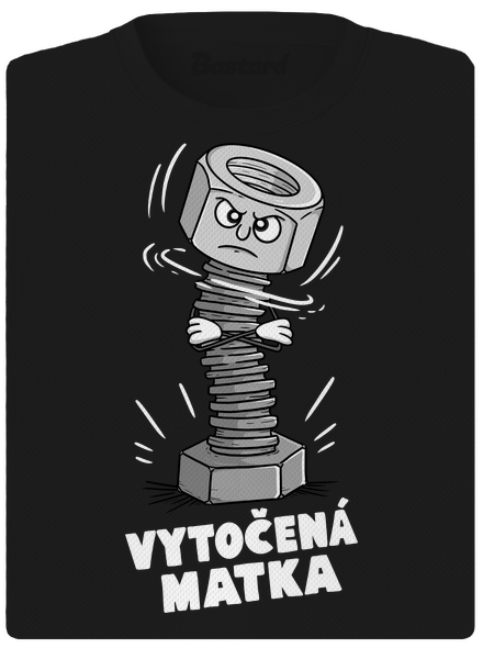 Vytočená matka dámské sportovní tričko Black