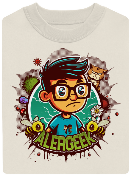 Alergeek unisex mikina bez kapuce Off White