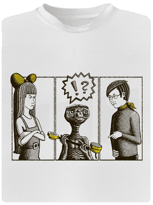 E.T. volat domů dětské sportovní tričko White