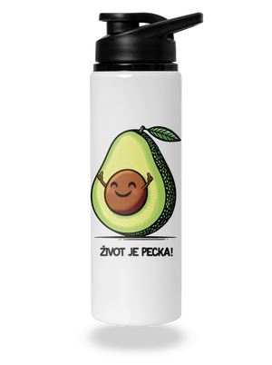 Život je pecka lahev na vodu White