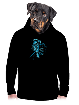 Zaměstnanec měsíce pánská mikina klokanka Black