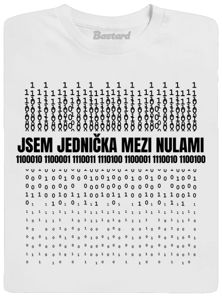 Jednička mezi nulami pánské tričko White