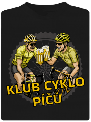 Klub cyklo píčů pánské sportovní tričko Black