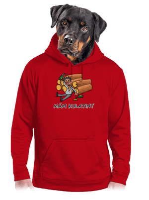 Mám kulatiny pánská mikina klokanka Red