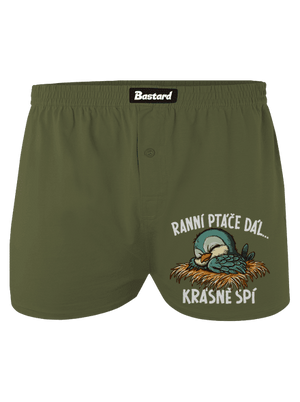 Ranní ptáče spí pánské trenky Khaki