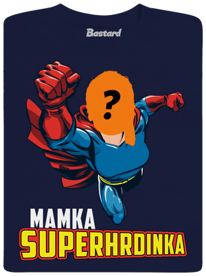 Mamka superhrdinka pánské tričko Navy
