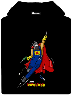 Kutilman pánská mikina klokanka Black