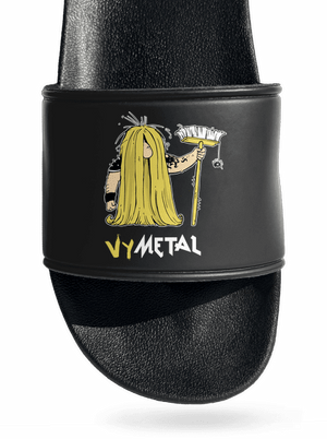 Metalista pantofle Black