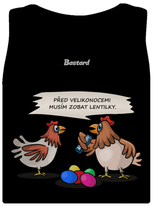 Slepice před Velikonocemi dámské tílko klasické Black
