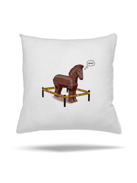 Trojský kůň polštář White