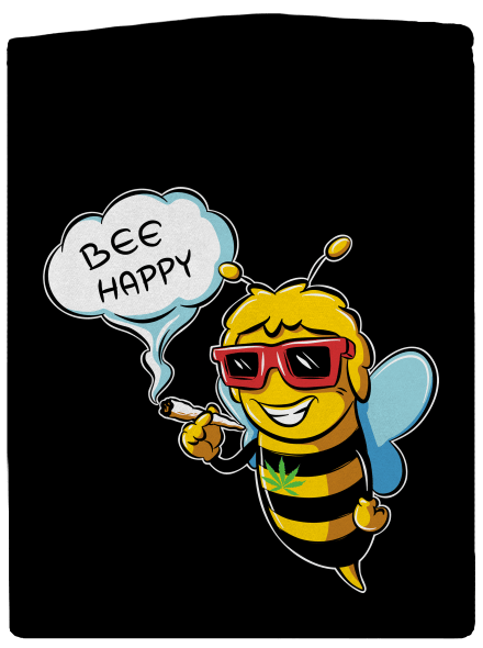 Bee happy dámská mikina na zip Black