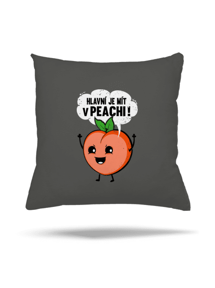 V peachi polštář Gray Pol