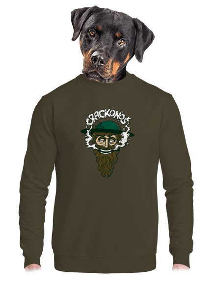 Crackonoš unisex mikina bez kapuce Urban Khaki