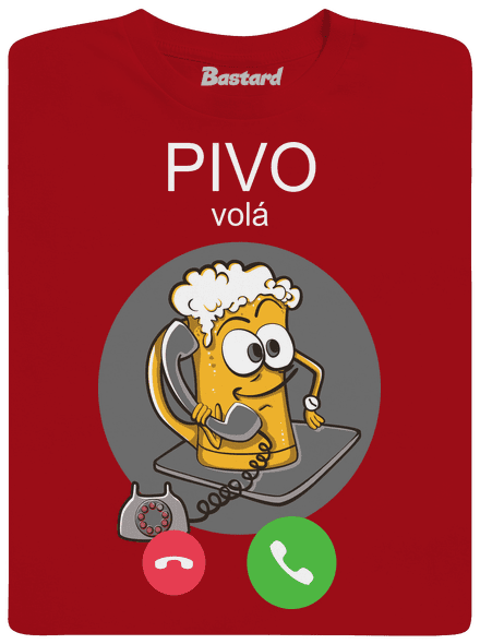 Pivo volá pánské dlouhý rukáv Red