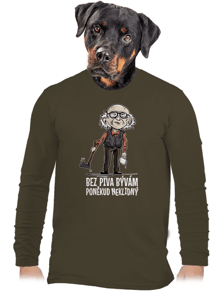Neklidný bez piva pánské dlouhý rukáv Urban Khaki