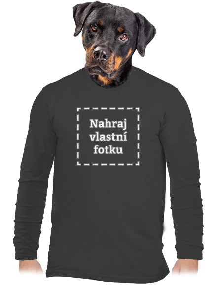 Vlastní potisk pánské dlouhý rukáv Dark Grey