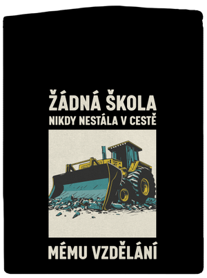 Žádná škola pánská mikina na zip Black