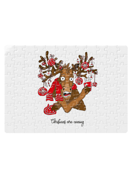 Vánoční sob puzzle White
