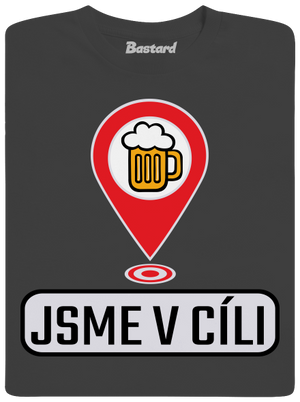 Jsme v cíli pánské tričko Dark Grey