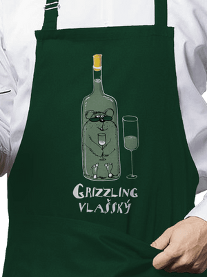 Grizzling Vlašský zástěra Bottle Green