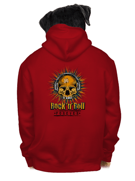 Rock'n'Roll forever pánská mikina na zip Red