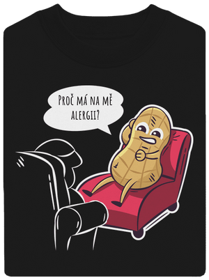 Alergeny u psychologa unisex mikina bez kapuce Black