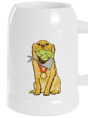 Zlatý retrívr půllitr White