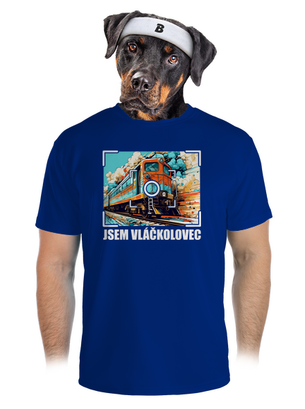 Jsem vláčkolovec pánské sportovní tričko Royal Blue Mal