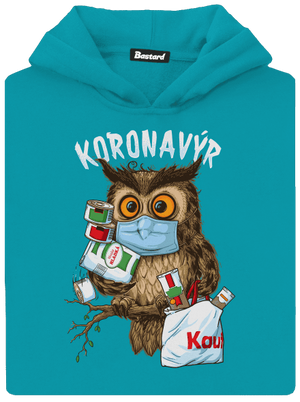 Koronavýr dětská mikina klokanka Hawaiian Blue