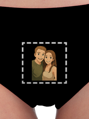 Ghibli efekt z vlastní fotky dámské kalhotky Black