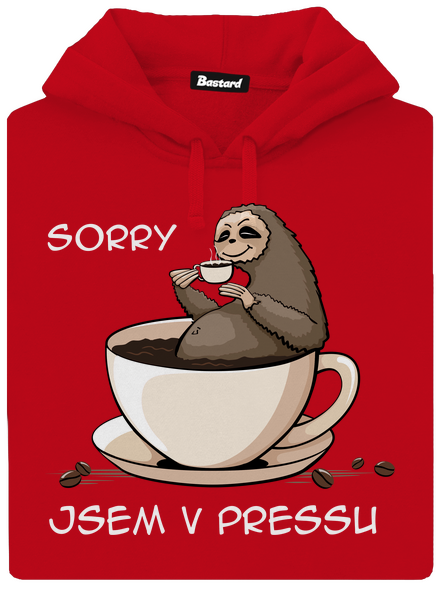 V pressu pánská mikina klokanka Red