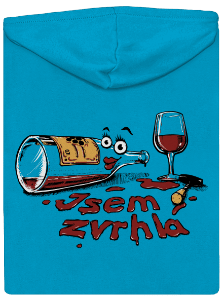 Zvrhlá dámská mikina na zip Blue Atol
