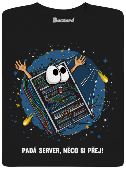 Padá server pánské tričko Black