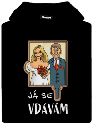 Já se žením/vdávám dámská mikina klokanka Black