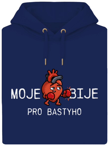 Moje srdce bije unisex mikina premium Navy