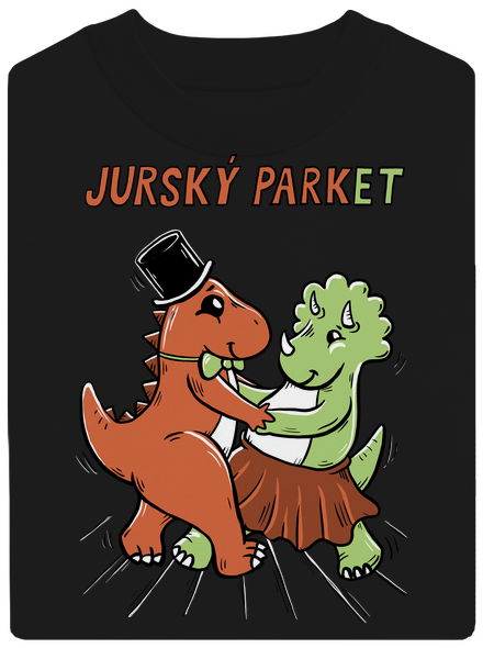 Jurský parket unisex mikina bez kapuce Black