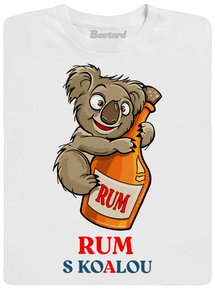 Rum s koalou pánské dlouhý rukáv White