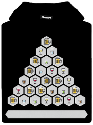 Obrázkový alko kvíz a fix pánská mikina klokanka Black
