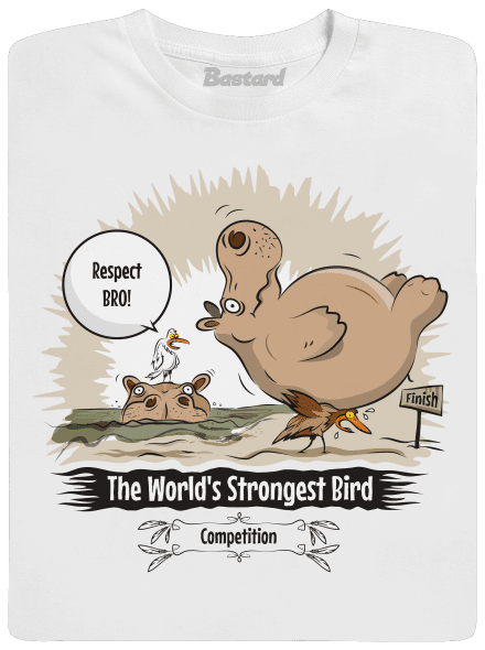 Strongest bird pánské dlouhý rukáv White
