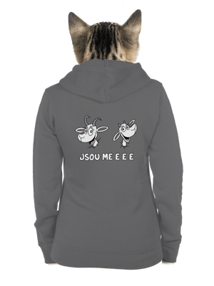 Kozy Jsou méééé dámská mikina na zip Steel Gray