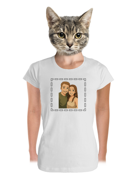 Ghibli efekt z vlastní fotky dámské tričko premium White