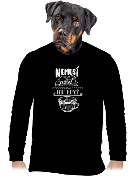 Milovník kávy pánské dlouhý rukáv Black