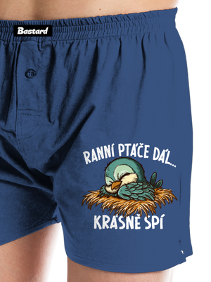 Ranní ptáče spí pánské trenky Blue
