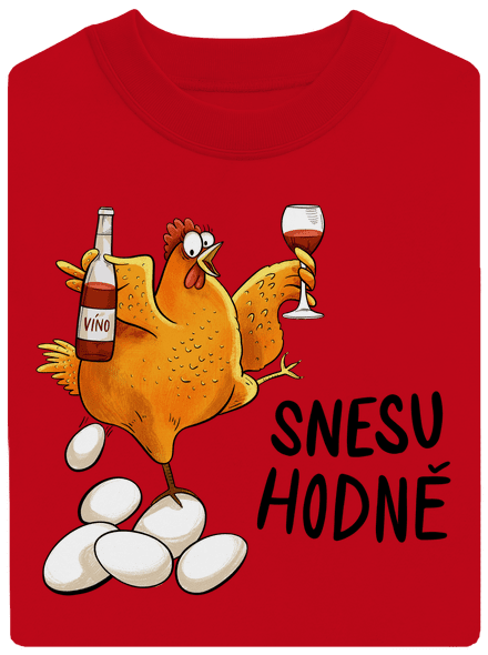 Snesu hodně unisex mikina bez kapuce Red