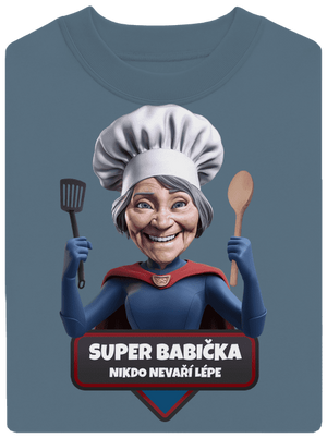 Super babička unisex mikina bez kapuce Nordic Blue