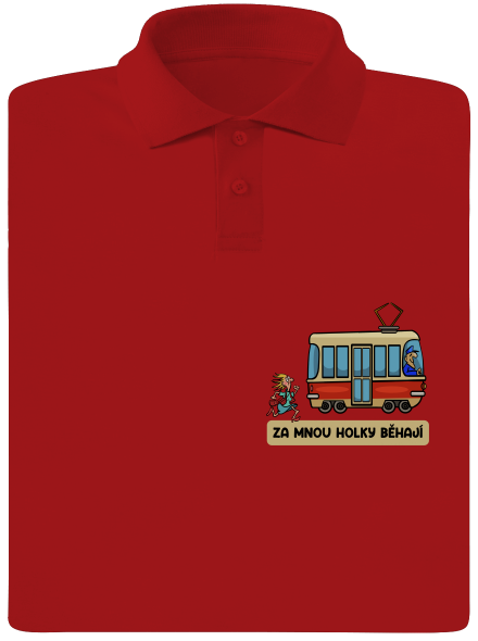 Za mnou holky běhají pánská polokošile Red Mal