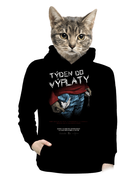 B13: Týden do výplaty dámská mikina klokanka Black