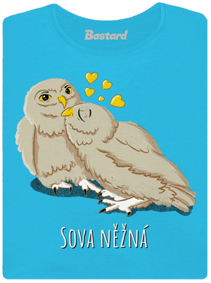 Sova něžná dámské tričko Blue Atol
